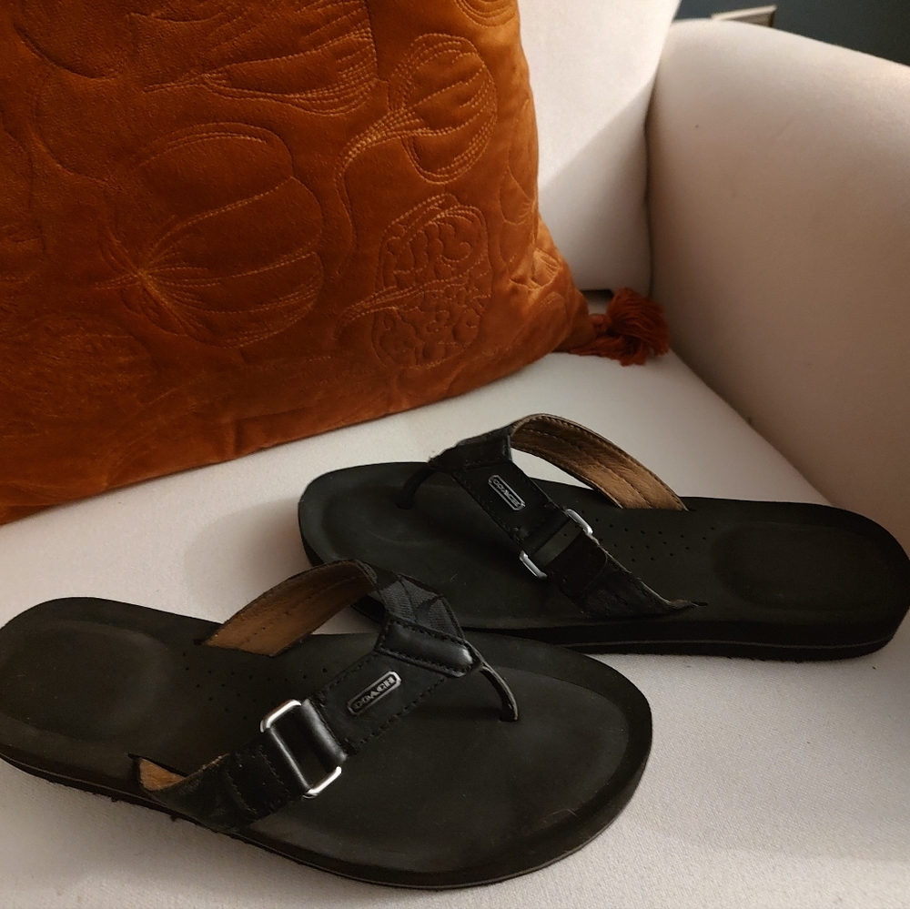 Coach  Flip Flops with Buckle Detail